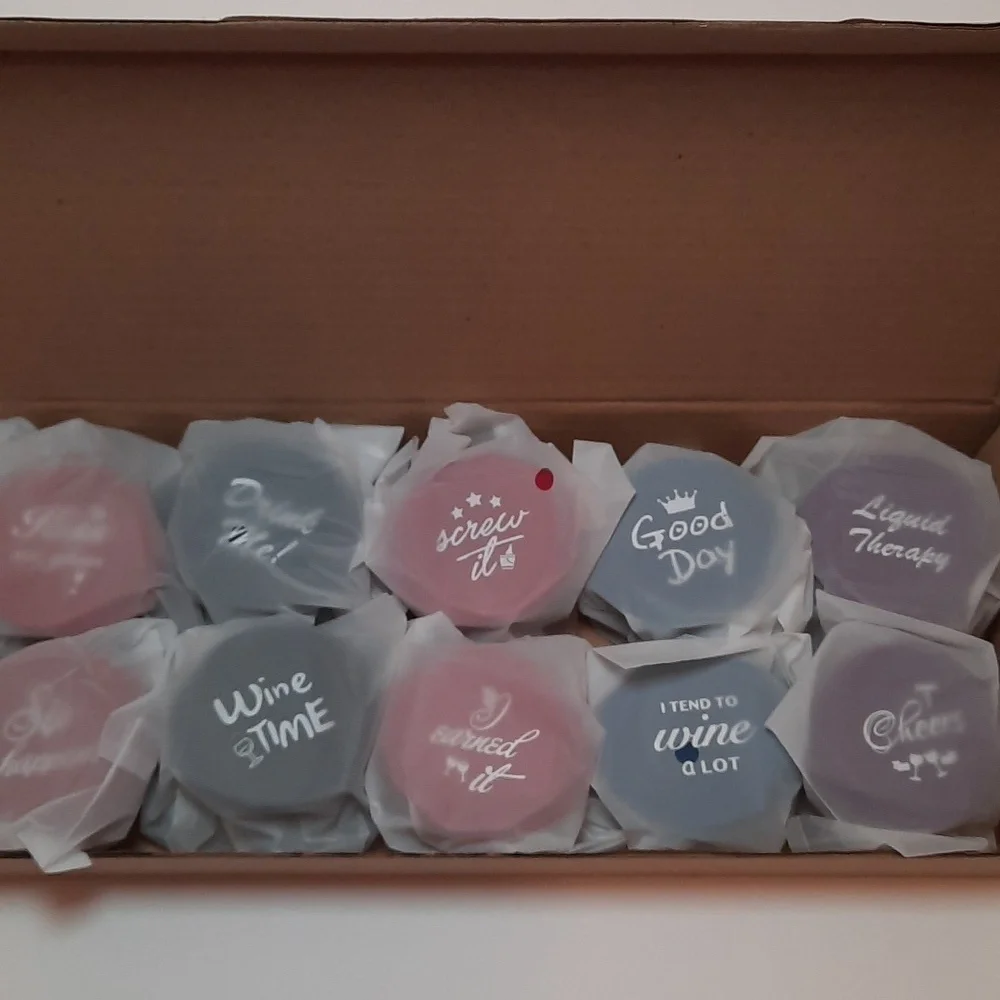 Silicone Wine Bottle Stoppers, 10 pack in box